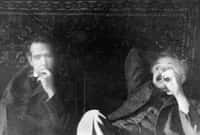 Une photographie de Bohr et Einstein, sans doute prise à la maison de Paul Ehrenfest à Leiden au Witte Rozenstraat 57 entre 1925 et 1930. © Paul Ehrenfest, AIP Emilio Segre Visual Archives