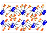 La structure du germane. En bleu les atomes de germanium et en orange ceux d'hydrogène. Crédit : ETH de Zurich