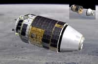 Un des trois concepts à l'étude pour donner une capacité de retour d'orbite au cargo spatial HTV de la Jaxa. © Jaxa