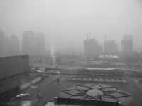 En janvier 2013, le smog de Pékin était tellement épais qu'on ne voyait plus le ciel. L'indice de pollution était de 755, alors que le maximum habituel de l'échelle de mesure de l’Air Quality Index est de 500. © Kevin Dooley, cc by 2.0