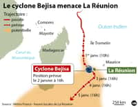 Le cyclone Bejisa devrait frôler les côtes réunionnaises aujourd'hui vers 16 h 00 (13 h 00 en France métropolitaine). Il est actuellement classé en catégorie 3 sur l'échelle de Saffir-Simpson, son intensité et sa trajectoire ont conduit la Réunion à déclarer l'état d'alerte cyclonique rouge. © Idé