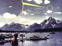 10 août 1972, au Wyoming. Un million de tonnes de rochers survolent le parc de Grand Leton sous le regard des touristes incrédules. Document anonyme.