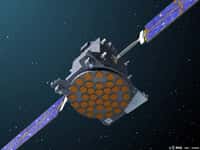 Vue d'artiste de GIOVE A, premier satellite de la phase de validation de Galileo(crédit : ESA)