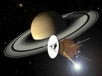 La sonde Cassini autour de Saturne(Crédits : NASA/JPL)