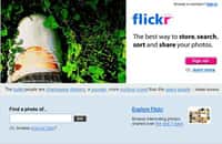 Page d'accueil du site FlickR, service de partage de photos en ligne.