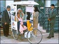 Un rickshaws en question
