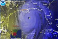 L'ouragan Katrina en approche de la Louisiane le 28/08/2005