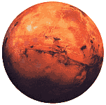 La planète Mars.
