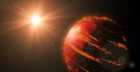 Vue d'artiste d'une exoplanète géante gazeuse de type Jupiter chaud. © © dottedyeti, Adobe Stock