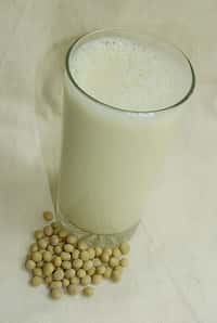Le lait de soja ne convient pas aux bébés. S'ils en consomment régulièrement, ils risquent de présenter des carences alimentaires entraînant une malnutrition, très dangereuse dans cette période de développement.&nbsp;© LinasD, Wikipédia, cc by sa 3.0