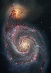 L'image proposée par l'APOD le 26 décembre 2009, l'emblématique galaxie du Tourbillon M 51 dans la constellation des Chiens de Chasse. Crédit Nasa/Esa/Hubble Heritage Team
