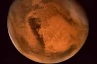 Une vue de la planète Mars obtenue grâce à la sonde indienne Mangalyaan. © Indian Space Research Organisation