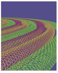 Une représentation de nanotubes à double paroi. Crédit : Mark Hersam, Northwestern University