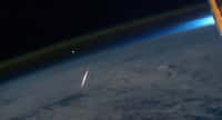 Brillante Perséide saisie le 13 août depuis l'ISS. © R. Garan