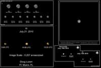 Florilège des meilleures images des satellites de Jupiter réalisées depuis trois ans par des astronomes amateurs. Crédits D. Peach, M. Karrer, D. Lozen, J.-P. Prost