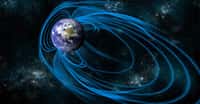  Au Précambrien, notre planète aurait bien pu avoir plus de deux pôles magnétiques. Ici, une représentation du champ magnétique terrestre actuel. © Marc Ward, Shutterstock