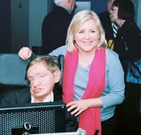 Stephen Hawking et sa fille Lucy en 2008. Crédit : Physics Today 