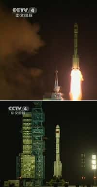 La Chine a de nouveau marqué les esprits avec le lancement réussi de son premier module orbital. Tiangong-1 a été mis en orbite par un lanceur dont c'était également le premier tir. © CCTV4 (capture d'écran)