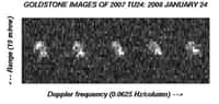 Images radar de 2007 TU 24. Un pixel correspond à une résolution de 20 mètres. Crédit : JPL Nasa