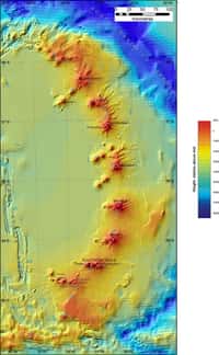 Douze nouveaux volcans subaquatiques ont été découverts à proximité des îles Sandwich du Sud © British Antarctic Survey