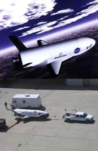L'X-37B est un projet d’avion spatial sans pilote basé sur le programme X-37 de la Nasa qui devait servir de base au successeur de la navette spatiale. Crédit Boeing