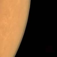 Mars et son atmosphère observés par la sonde MOM de l'Inde. © Isro
