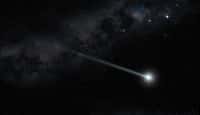 Illustraion d'une comète dans le ciel étoilé. © Paulista, fotoliat