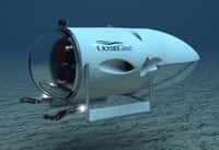 Cyclops sera le premier sous-marin pouvant explorer les grands fonds et dont la coque est uniquement composée de fibre de carbone et de verre. Il disposera également de deux bras robotisés. © OceanGate Inc.
