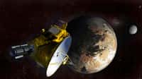 Les couleurs de Pluton. Pluton vue par la caméra MVIC (qui voit en bleu, en rouge et en infrarouge) le 14 juillet 2015. Cette image (composition de plusieurs clichés) a montré la complexité géologique de la surface de Pluton. Ici, un pixel représente 1,3 km. © Nasa/JHUAPL/SwRI