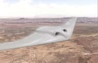 Le XRQ-73 reprend l’allure du bombardier furtif B-21. © Darpa