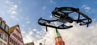 Le drone BLK2FLY intègre un capteur Lidar et cinq caméras pour créer des répliques virtuelles des bâtiments. © Leica Geosystems