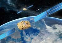 Lorsqu'elle sera pleinement opérationnelle, la constellation Galileo comptera 30 satellites positionnés à 23.222 kilomètres d’altitude. © OHB