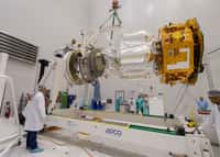  Lisa Pathfinder a été lancé le 3 décembre 2015 par Arianespace. Courant janvier, il a atteint le point Lagrange 1, son orbite de travail, situé à environ 1,5 million de kilomètres de la Terre. Après une phase de recette, la démonstration a débuté le premier mars. © Esa-Cnes-Arianespace / Optique Vidéo du CSG - S. Martin