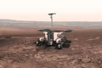  ExoMars et ses 300 kg ne se poseront sur Mars qu'en 2021. Ce report de deux ans ne remet pas en cause les objectifs scientifiques de la mission qui devraient nous aider à mieux comprendre l’apparition de la vie sur Terre il y a quatre milliards d’années, période à laquelle Mars s’est éteinte. © Agence spatiale européenne