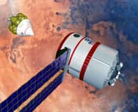Pour atteindre Mars, les projets de systèmes de transports spatiaux ne manquent pas, comme celui de 1994 du Bureau des projets planétaires du Centre Johnson de la Nasa. © Nasa, Johnson Space Center