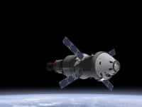 Orion, le véhicule d'exploration de la Nasa. Après un premier vol d'essai autour de la Terre, un second vol inhabité autour de la Lune est en préparation et sera réalisé en 2018. © Nasa