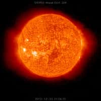 Le Soleil vu le 23 décembre 2015 par le satellite Stereo de la Nasa. © Nasa, Stereo Science Team