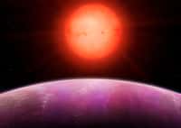 Une planète monstre a été découverte. Ici, une vue d'artiste de l'exoplanète NGTS-1b autour de sa naine rouge de type M. © Mark Garlick, University of Warwick