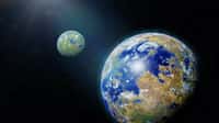 Représentation artistiques de planètes de type terrestre (exoTerre) habitables. © dottedyeti, Adobe Stock