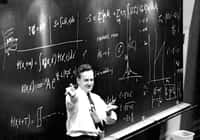 Richard Feynman en visite au Cern en 1965. © Cern