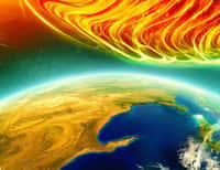 Le jet stream subit des oscillations hors-du-commun sur l'Amérique du nord, provoquant un dôme de chaleur. © Karine Durand, Bing Image Creator