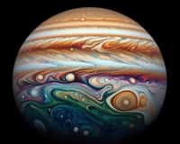Jupiter, comme Saturne, est un monde essentiellement gazeux avec des analogues fascinants des phénomènes météorologiques sur Terre. © 2023 Microsoft Corporation