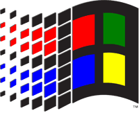 Le fameux logo de Windows 3.1. © Microsoft, DP,&nbsp;Wikimedia Commons