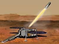 Le véhicule d'ascension martien (MAV) qui emportera en orbite martienne les échantillons du sol martien qui seront rapportés sur Terre. © Nasa, JPL
