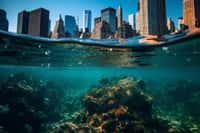 La hausse du niveau de la mer atteint une moyenne de 10 cm au niveau mondial depuis 1993. © wetzkaz, Adobe Stock