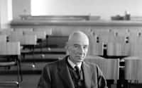 Robert Oppenheimer lors d'une interview au Cern en 1962. © CERN PhotoLab
