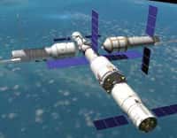 Tiangong-3, que les experts occidentaux comparent à un Saliout russe, constituerait le bloc de base de la future station spatiale chinoise. © CNSA