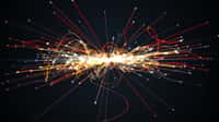 Illustration de collision de particules au LHC. © vchalup, Adobe Stock