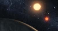 Illustration du système Kepler-16b. © Nasa, JPL-Caltech, T. Pyle