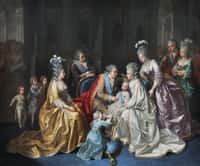 Les relations intimes ont été rares entre Louis XVI et Marie-Antoinette. Sur ce tableau, la famille royale est réunie autour du dauphin Louis-Joseph-Xavier-François en 1782. © Wikimedia Commons, cc by sa 3.0